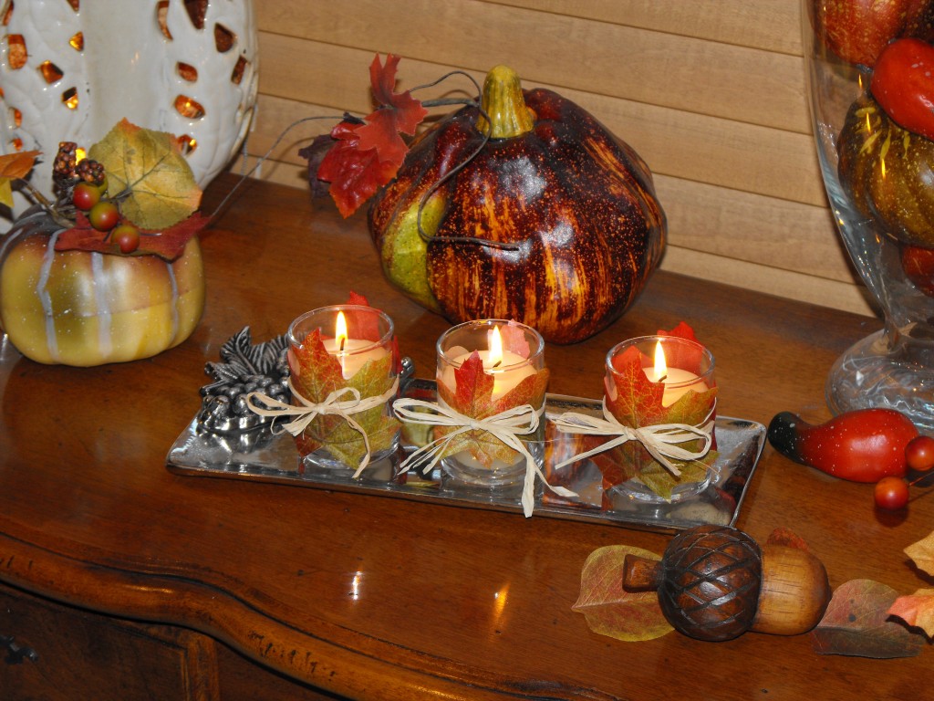 Tray of Fall Candles