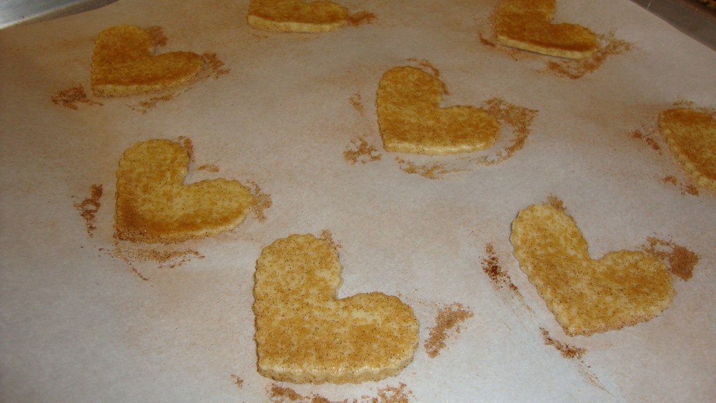 Cinnamon Hearts with leftover Pastry