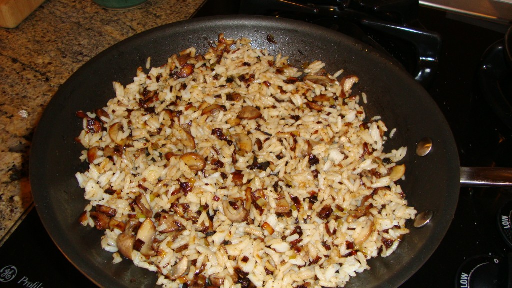 Rice with Mushrooms adnd Leeks