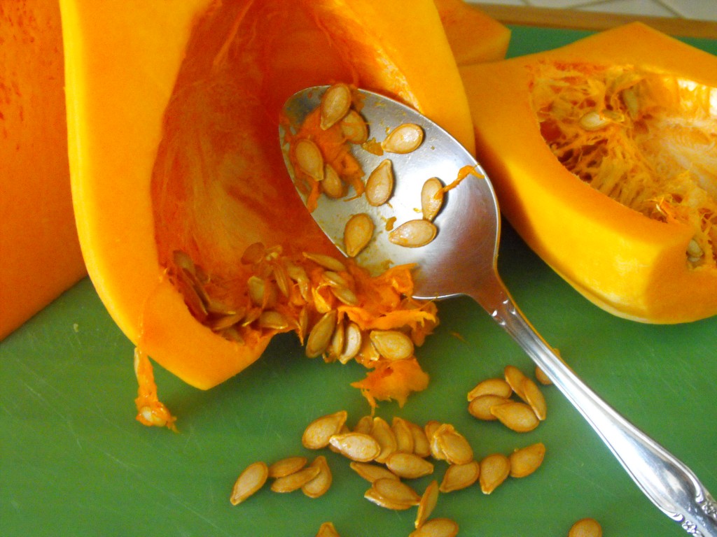 Remove seeds and string from Squash
