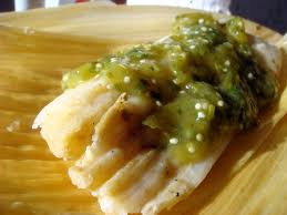 Tamale with Salsa