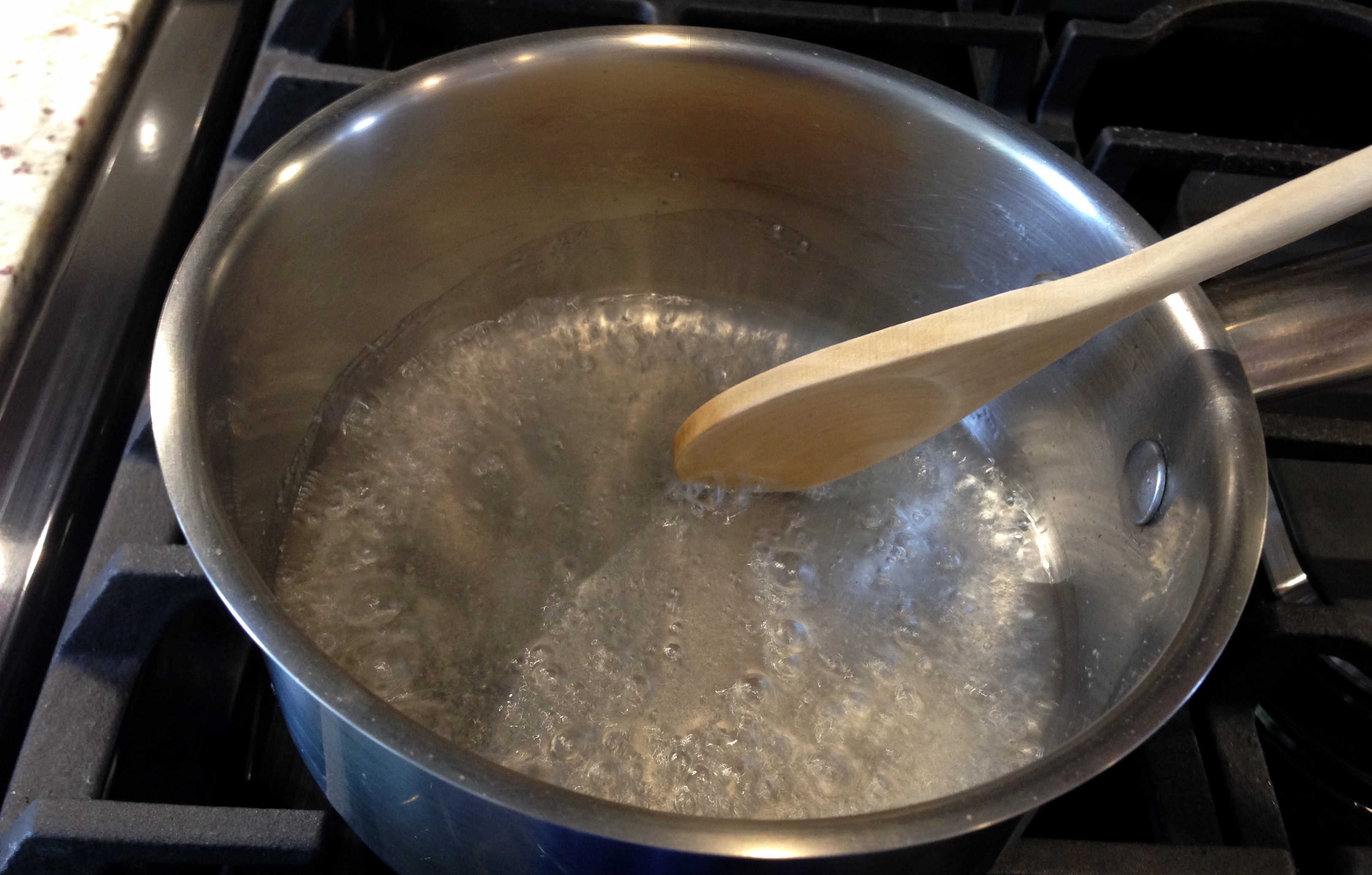 Boil to dissolve sugar