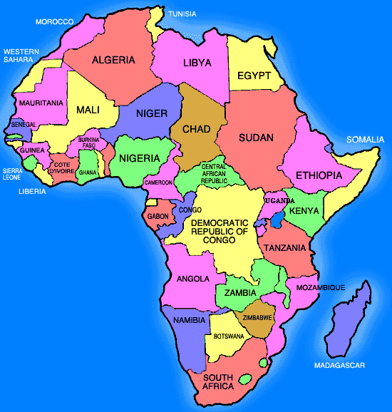 Map of African Countries