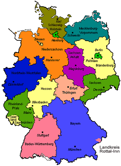 State Map of Germany