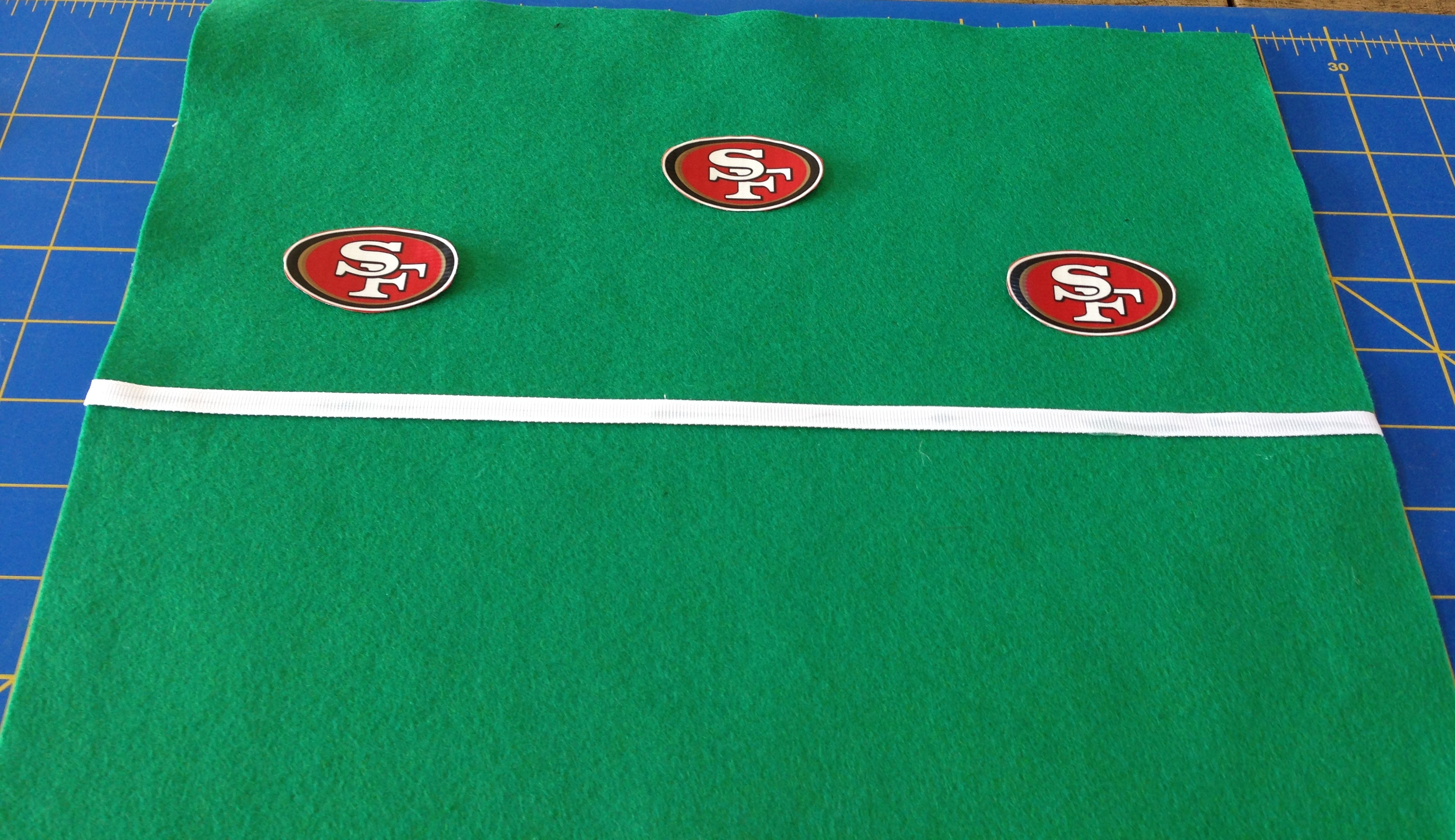 3 Logos in End Zone