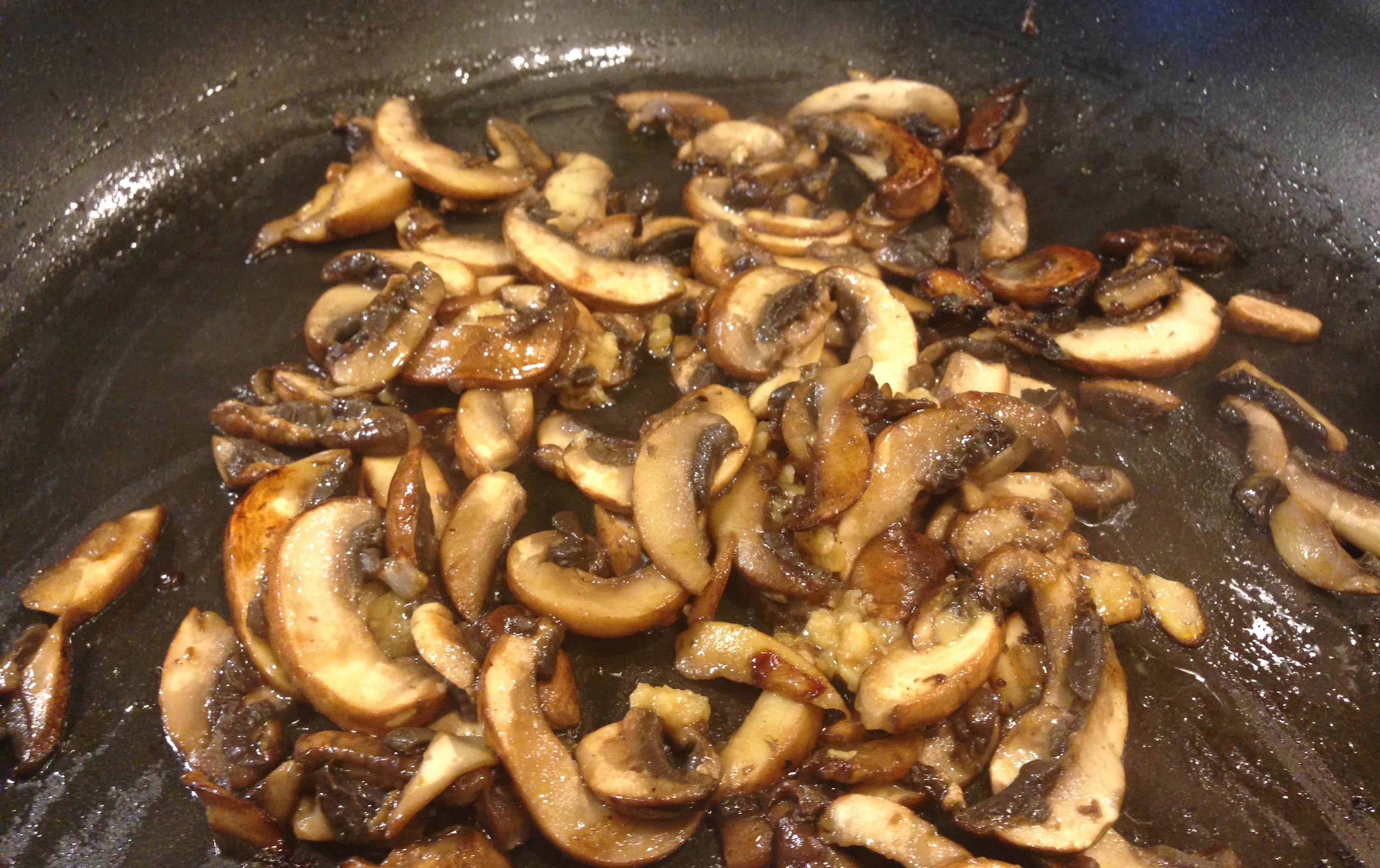 Saute the mushrooms