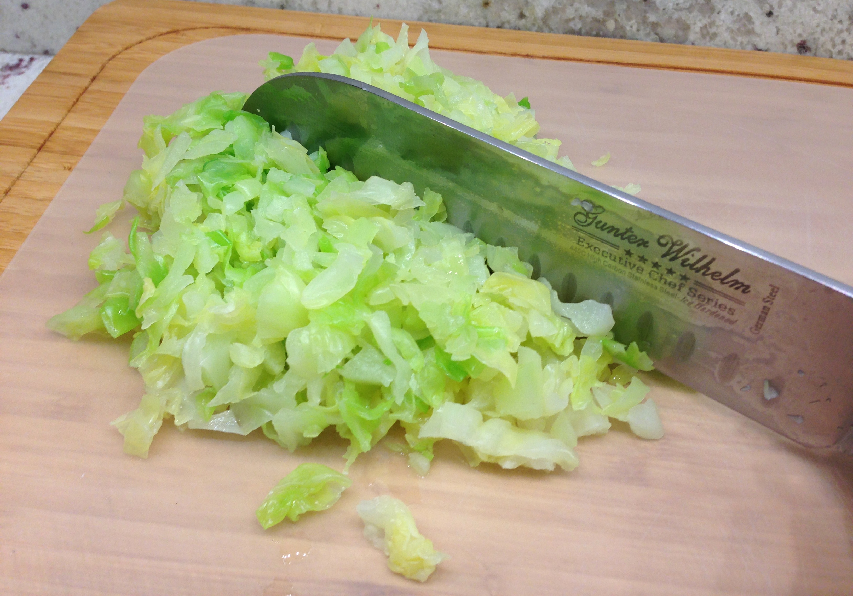 Chop cabbage