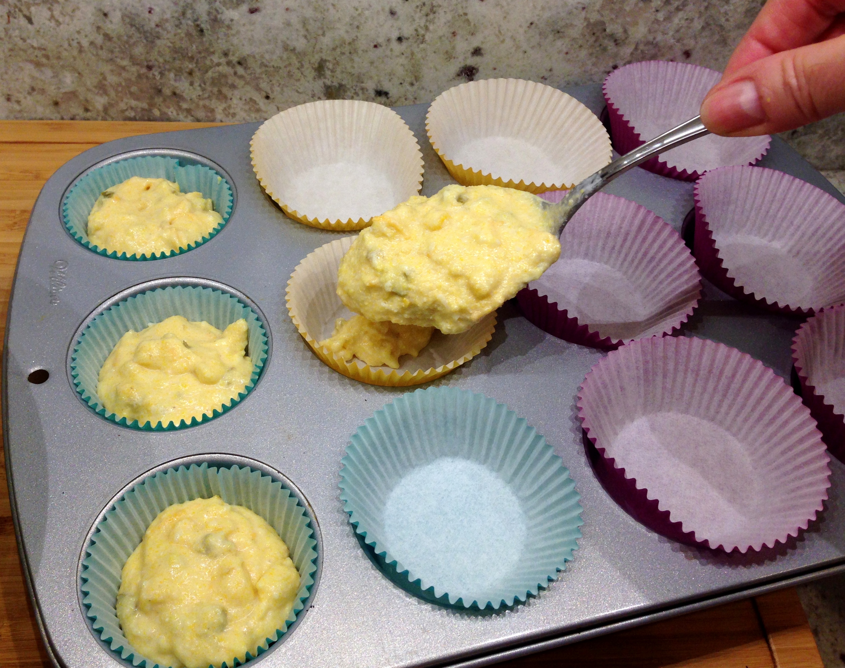 Spoon into muffin tins
