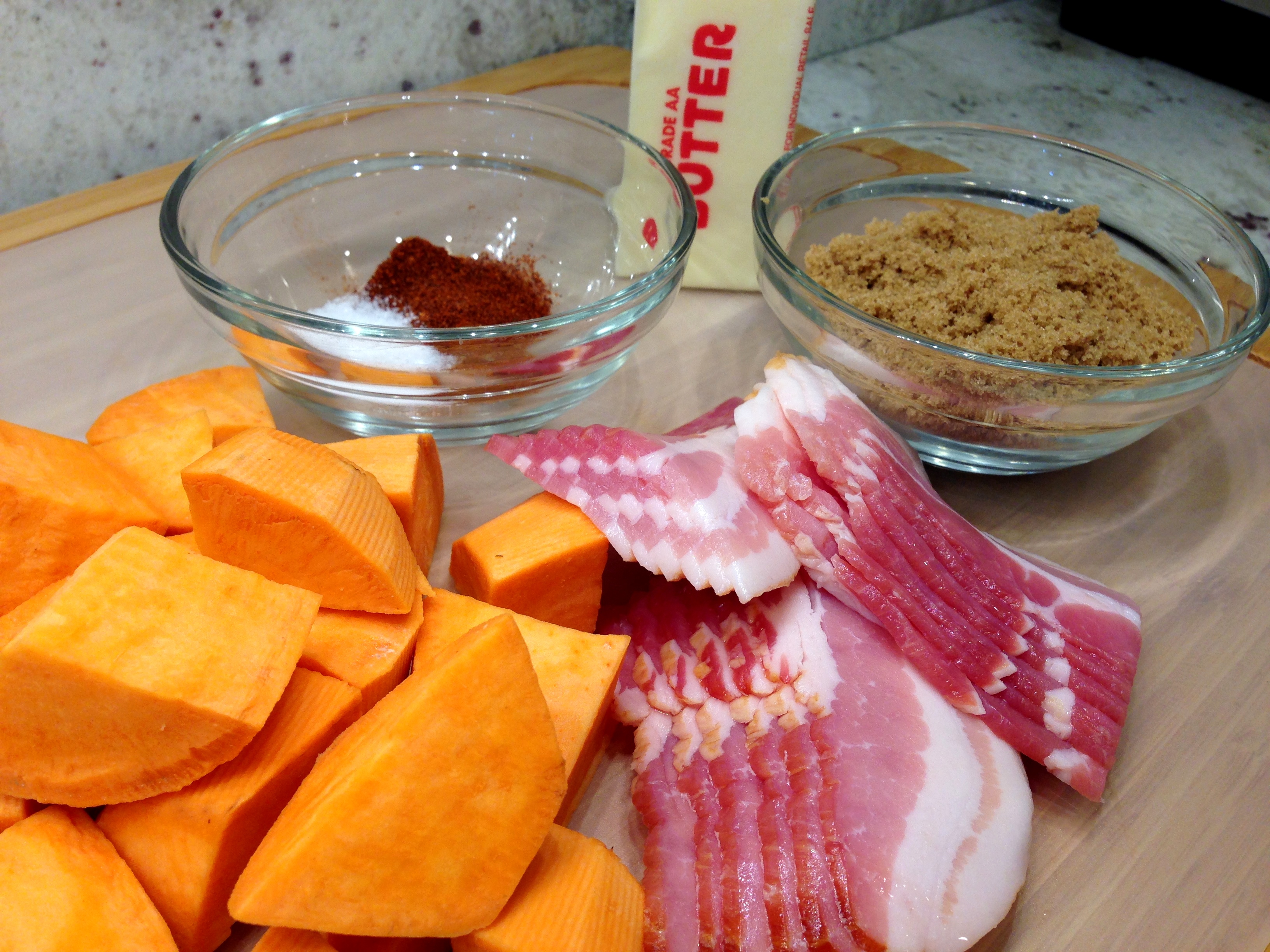 Bacon Wrapped Sweet Potatoes Ingredients