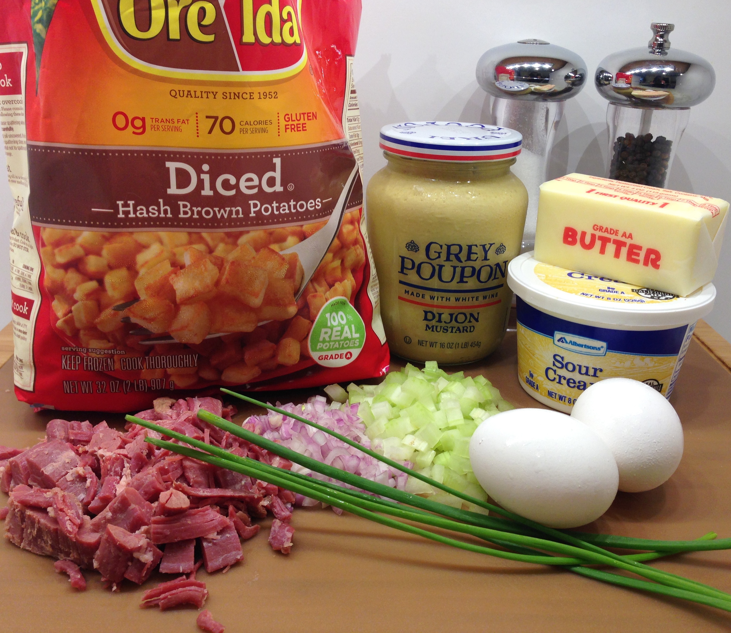 Corned Beef Hash and Eggs Ingredients