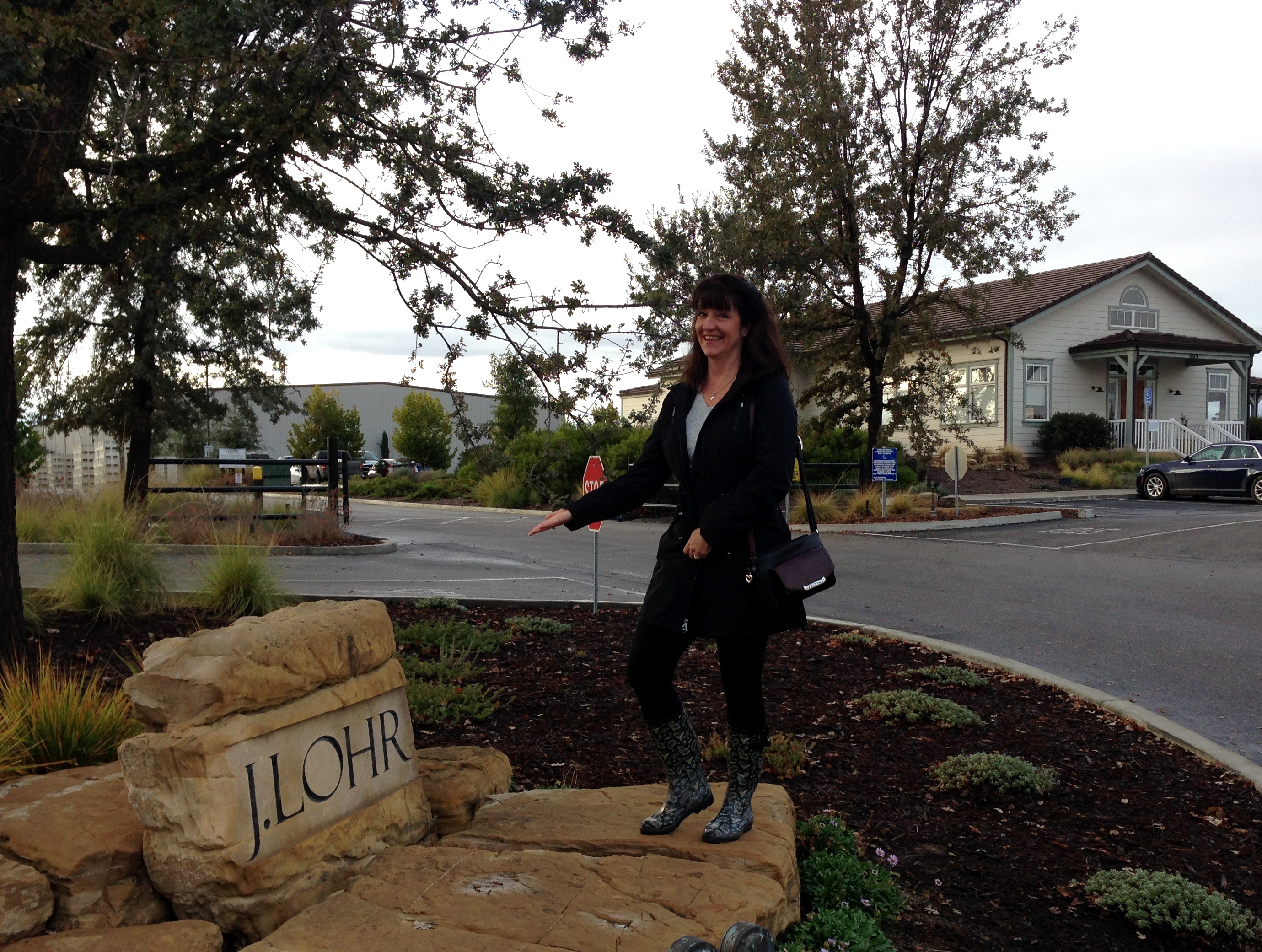 J Lohr Winery in Rainboots