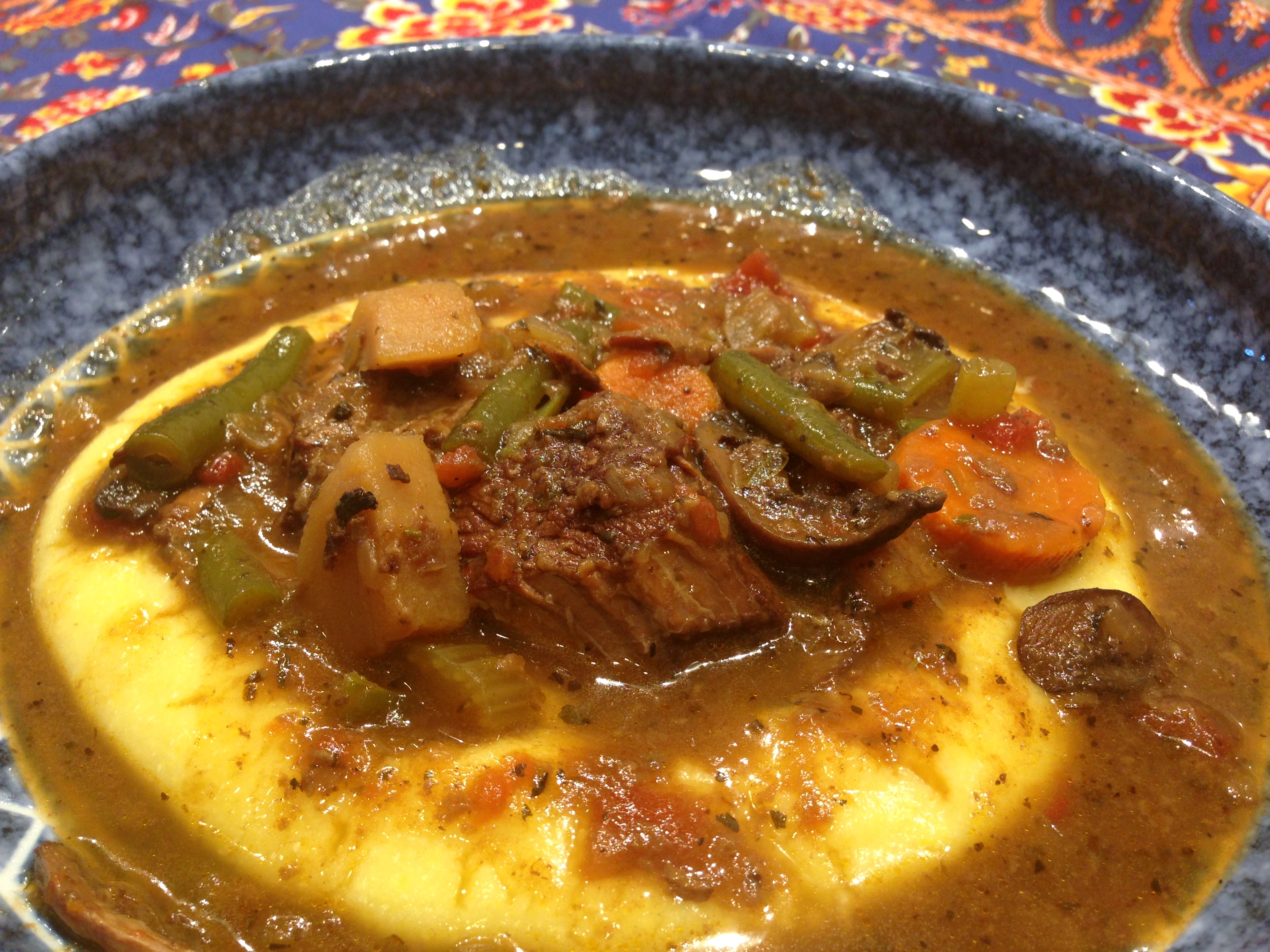 Italian Beef Stew Over Polenta – Life of the Party Always!