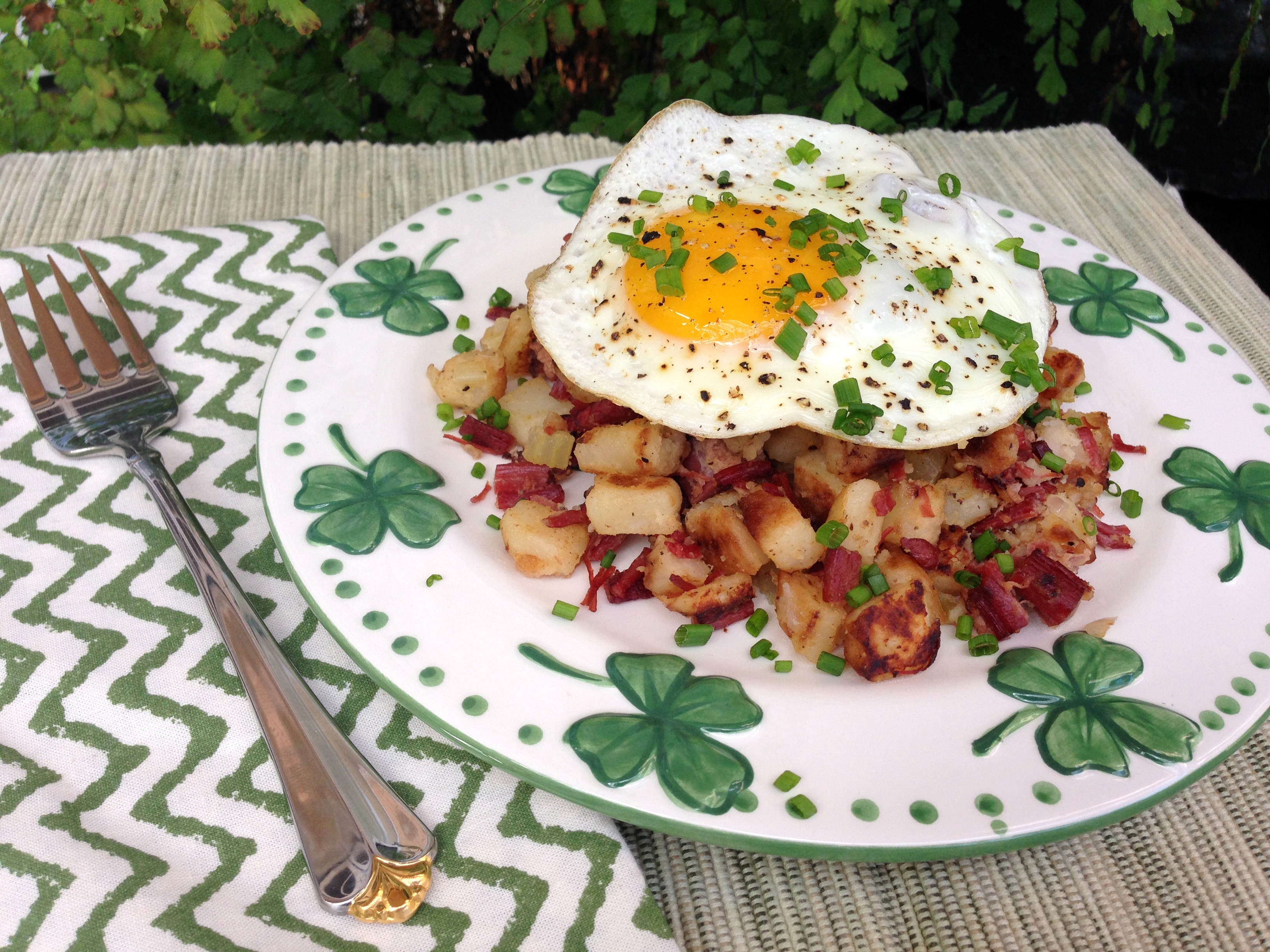 O’Poupon Corned Beef Hash and Eggs Life of the Party Always!