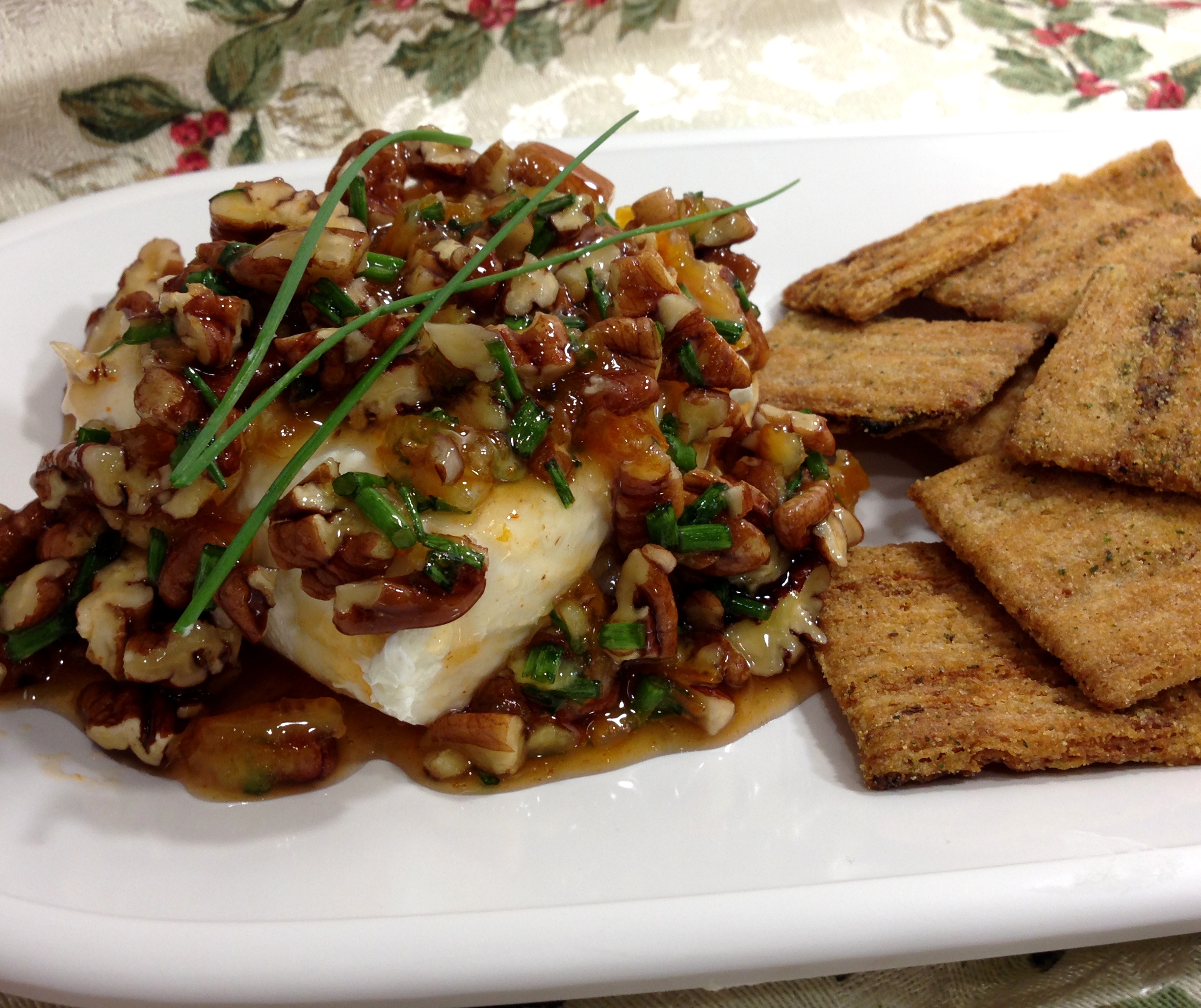 Spicy Pecan Marmalade over Cream Cheese Life of the Party Always!