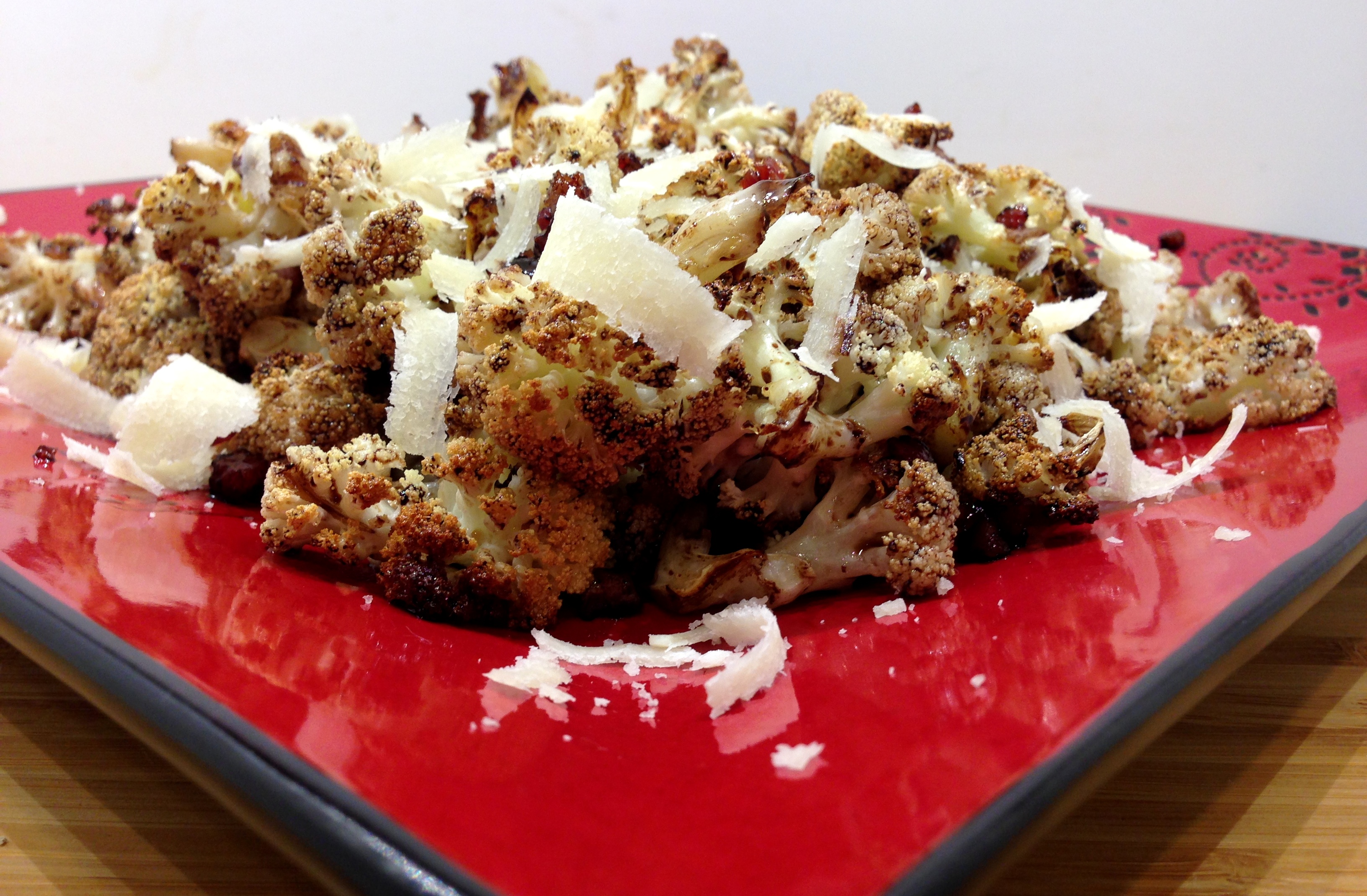 Roasted Cauliflower with Pancetta Life of the Party Always!